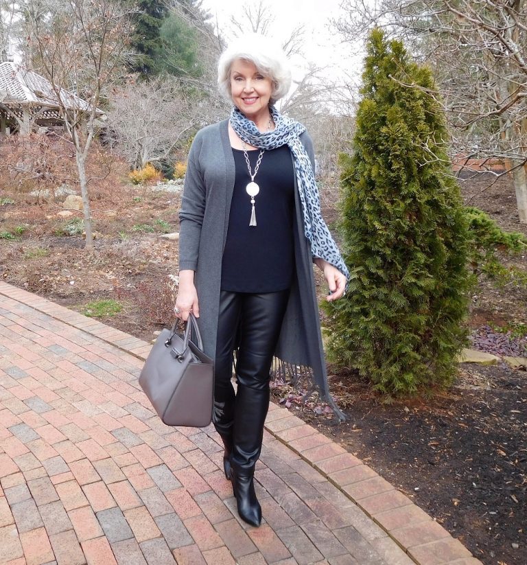 How To Wear Leather Leggings - SusanAfter60.com