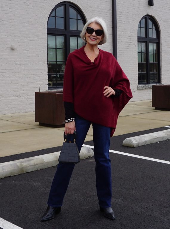 Cashmere - Wool Poncho Outfit - Susan Street